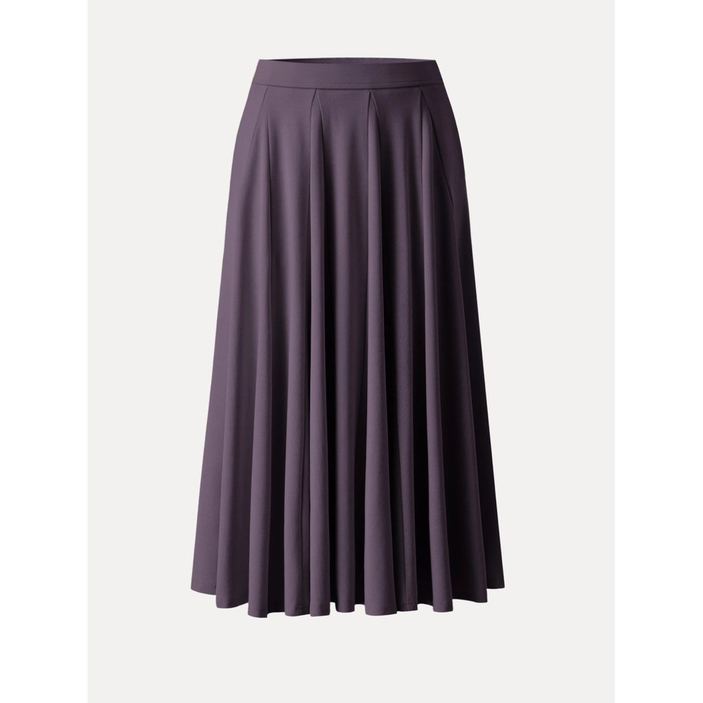 OGL Sandwashed Lyocell Blend Volume Skirt with Pockets NWT Large Purple Grey - Picture 1 of 14